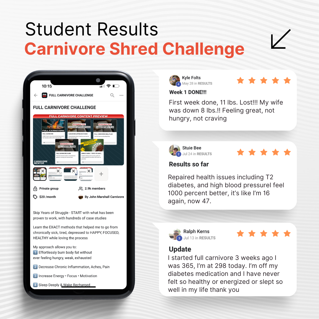 BUNDLE: Full Carnivore Guide + 30 Day Challenge + Group Coaching